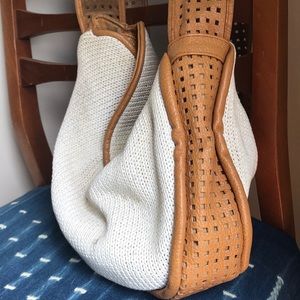 Slouchy boho crossbody vintage sweater bag